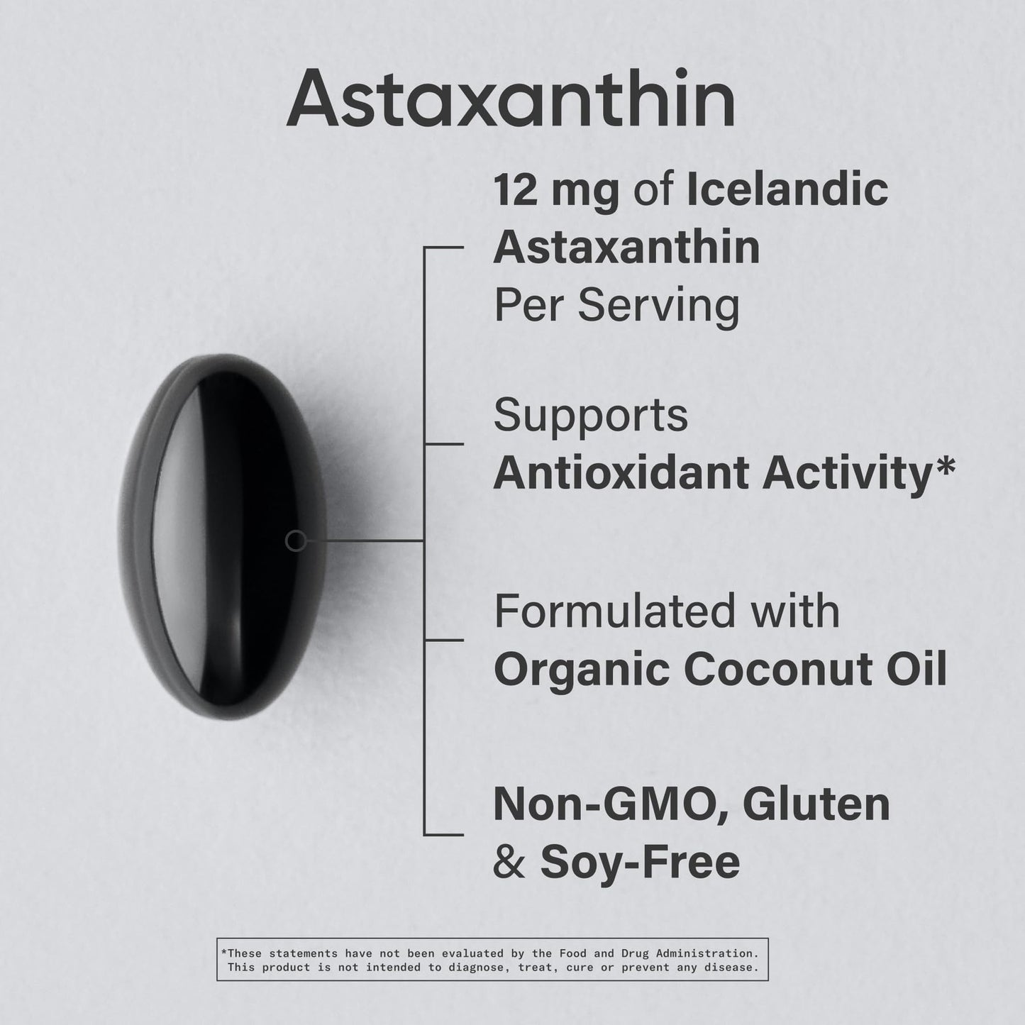 Sports Research Triple Strength Astaxanthin 12mg with Organic Coconut Oil - 60 Softgels
