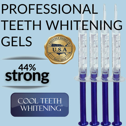Teeth Whitening Kit – 4 Syringes (3ml) 44% Carbamide Peroxide | Vegan & Gluten-Free