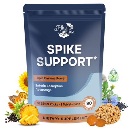 Atherionyxora Spike Detox – 3-in-1 Nattokinase 10,000 FU, Serrapeptase 18,000 SPU & Bromelain 800 GDU | Heart Health Enzyme Formula