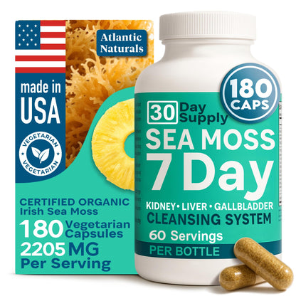 Atlantic Naturals Sea Moss Capsules – 7 Day Liver & Gallbladder Wellness