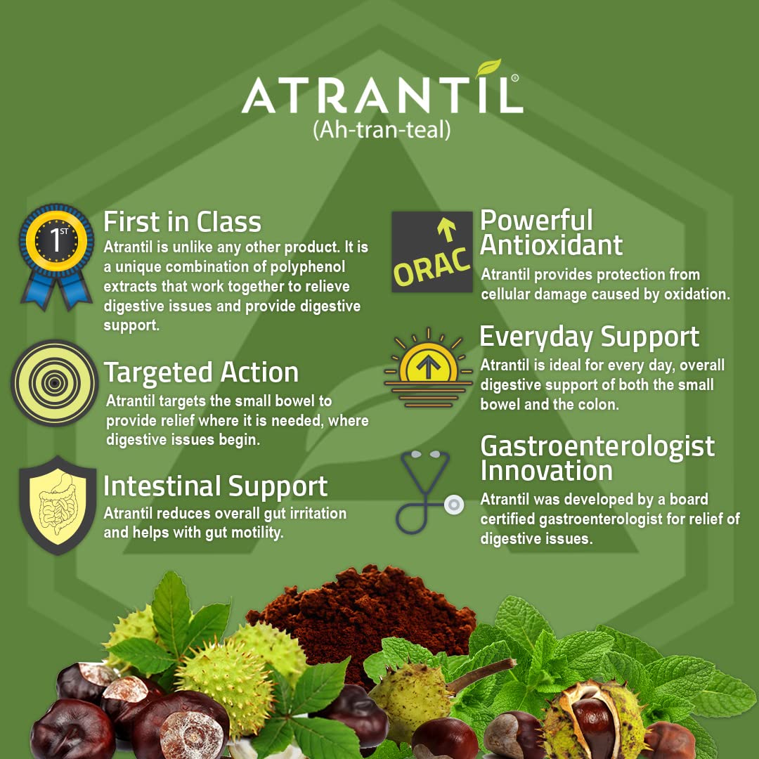 Atrantil 90 Capsules | Polyphenol Digestive Support for Bloating & Gas
