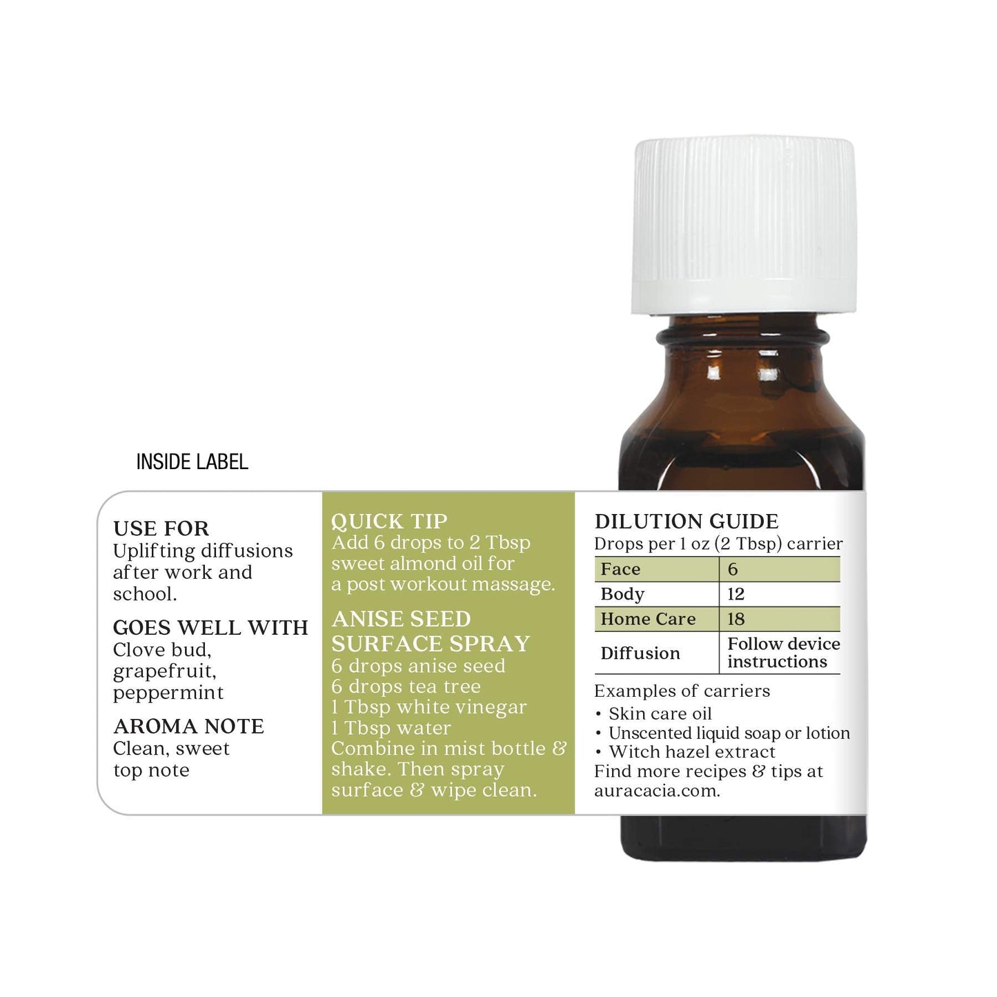 Aura Cacia Anise Seed Essential Oil - 100% Pure, 0.5 fl oz