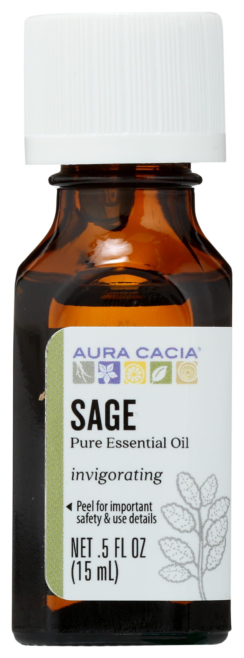 Aura Cacia Clary Sage Essential Oil 0.5 oz - Aromatherapy & Skincare