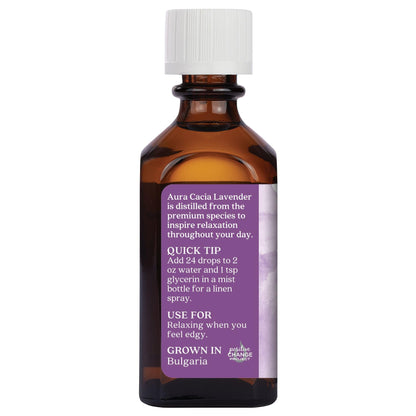 Aura Cacia 100% Pure Lavender Essential Oil – GC/MS Tested for Purity | 60 ml