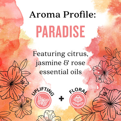 Aura Cacia Paradise Essential Oil Blend – Light Aroma, 0.25 Fl Oz | No Synthetic Fragrances