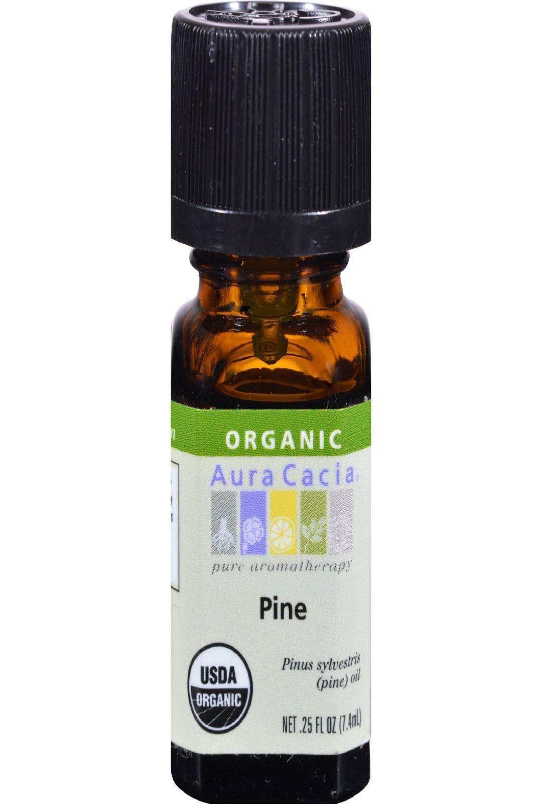 Aura Cacia Aromatherapy 100% Organic Essential Oil, Pine - 0.25 Oz