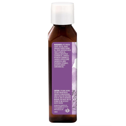 Aura Cacia Body Oil – Relaxing Lavender (4 oz) | Soothing Massage & Bath Oil