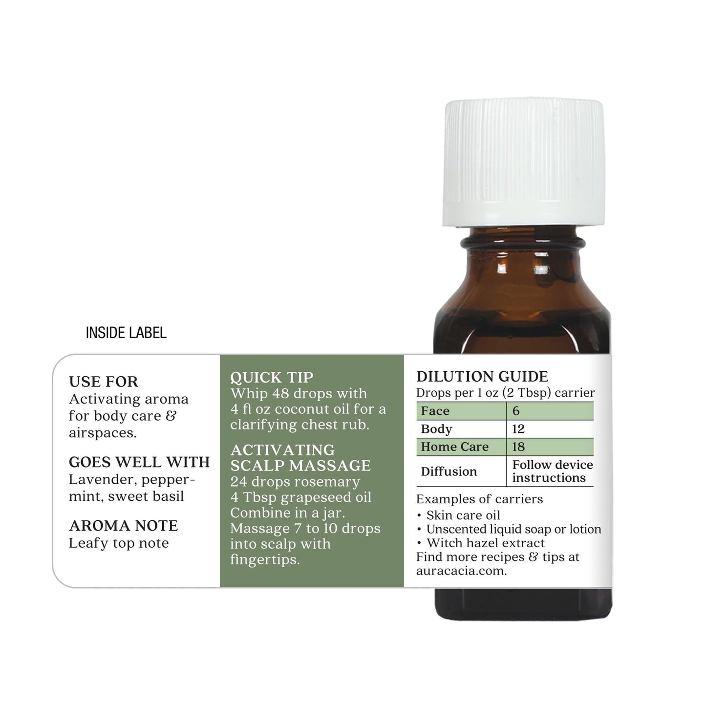 Aura Cacia Rosemary Essential Oil 0.5 fl oz – Pure Essential Oil