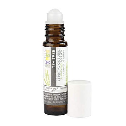 Aura Cacia Tea Tree Roll-On 0.31 fl oz – Pure Essential Oils for Skin Purification