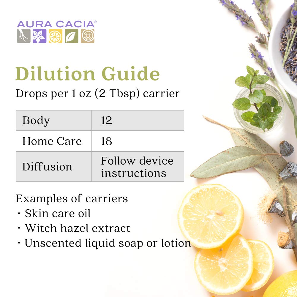 Aura Cacia 100% Pure Peppermint Essential Oil | GC/MS Tested | 4 fl oz | Mentha piperita