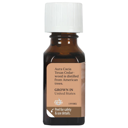 Aura Cacia Texas Cedarwood Essential Oil – 0.5 fl oz, 100% Pure Juniperus Mexicana