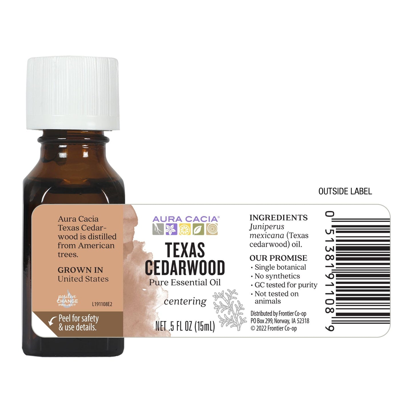 Aura Cacia Texas Cedarwood Essential Oil – 0.5 fl oz, 100% Pure Juniperus Mexicana