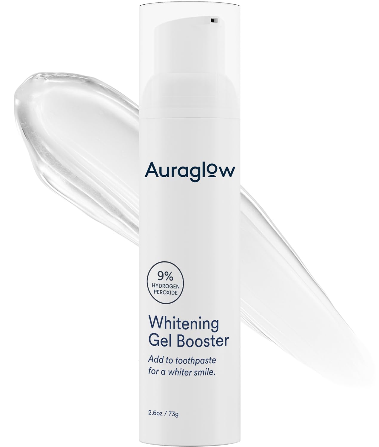 Auraglow Whitening Toothpaste Booster – 9% Hydrogen Peroxide Gel, 2.6oz