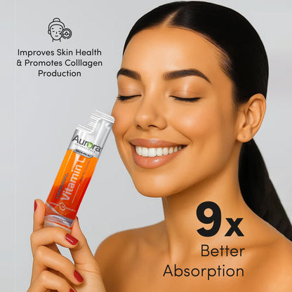 Aurora Nutrascience Liposomal Vitamin C Mega-Pack – Immune Support, 3,000 mg/Serving, 10 Packets (Vegan, Gluten Free, Non-GMO) – Orange