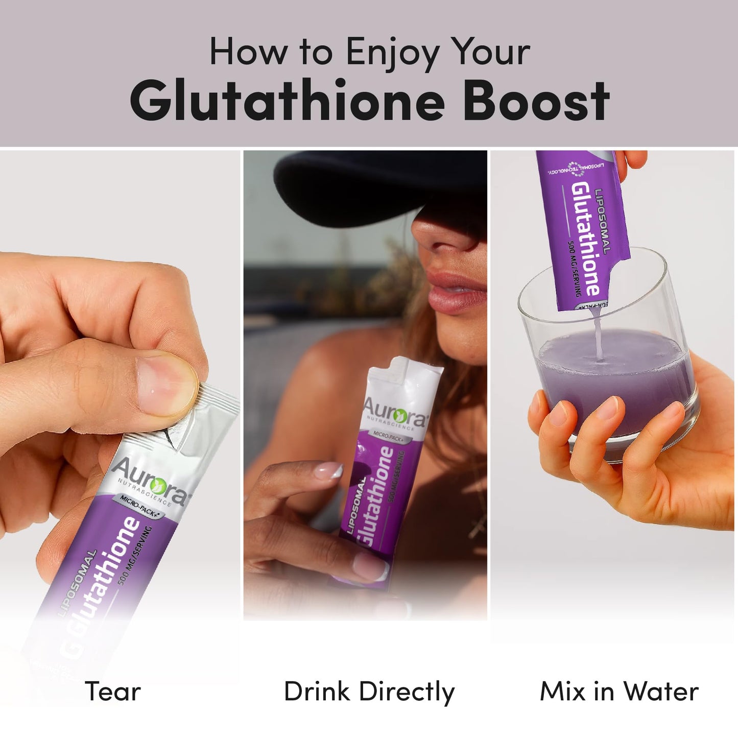 Aurora Nutrascience Mega-Liposomal Liquid Glutathione – 750 mg, Immune & Antioxidant Support (Non-GMO, Sugar-Free, 10 Packets)