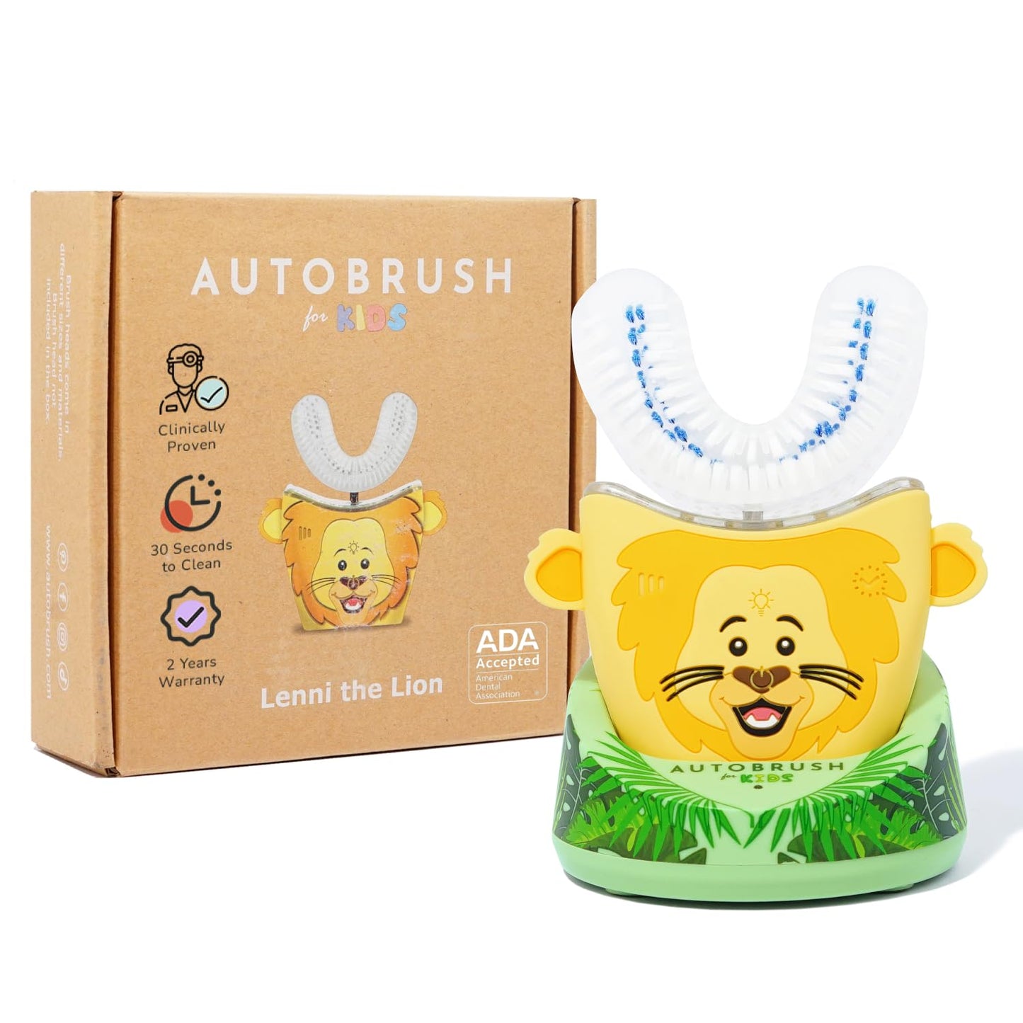 Autobrush Kids Electric Toothbrush – ADA U-Shaped, Clinically Proven 5.1x Cleaner