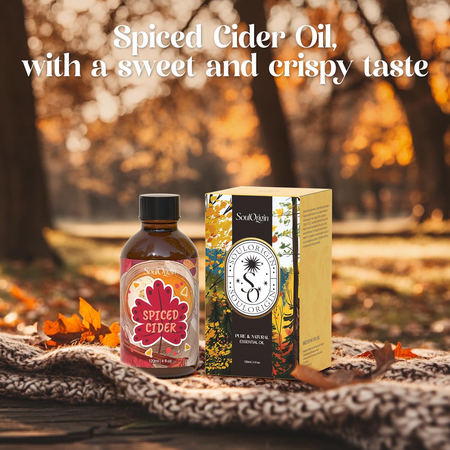 Autumn Spiced Cider Essential Oil 120ml | Natural Fall Fragrance Oil for Aromatherapy