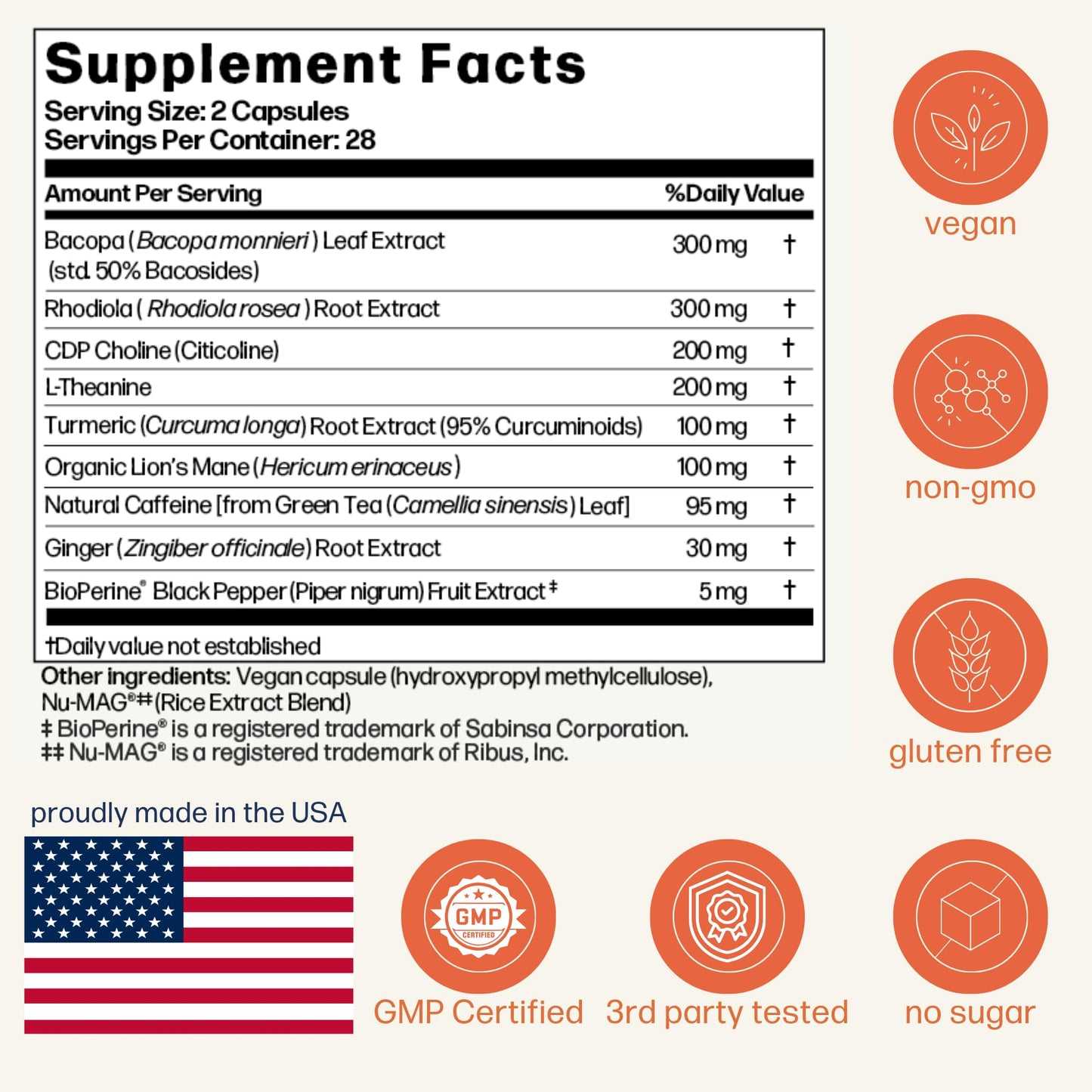 Avantera Elevate Premium Nootropic — Focus, Memory & Energy (56 Count)