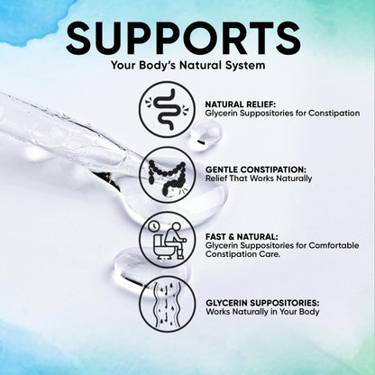 AVEDANA Glycerin Suppositories – 25 Adult Size Laxatives for Gentle, Fast Constipation Relief