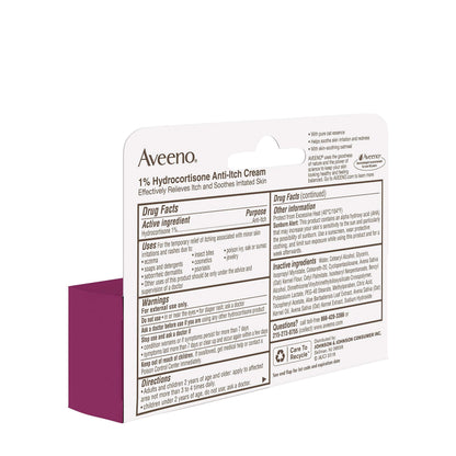 Aveeno Maximum Strength 1% Hydrocortisone Anti-Itch Cream | Triple Oat, Aloe & Vitamin E