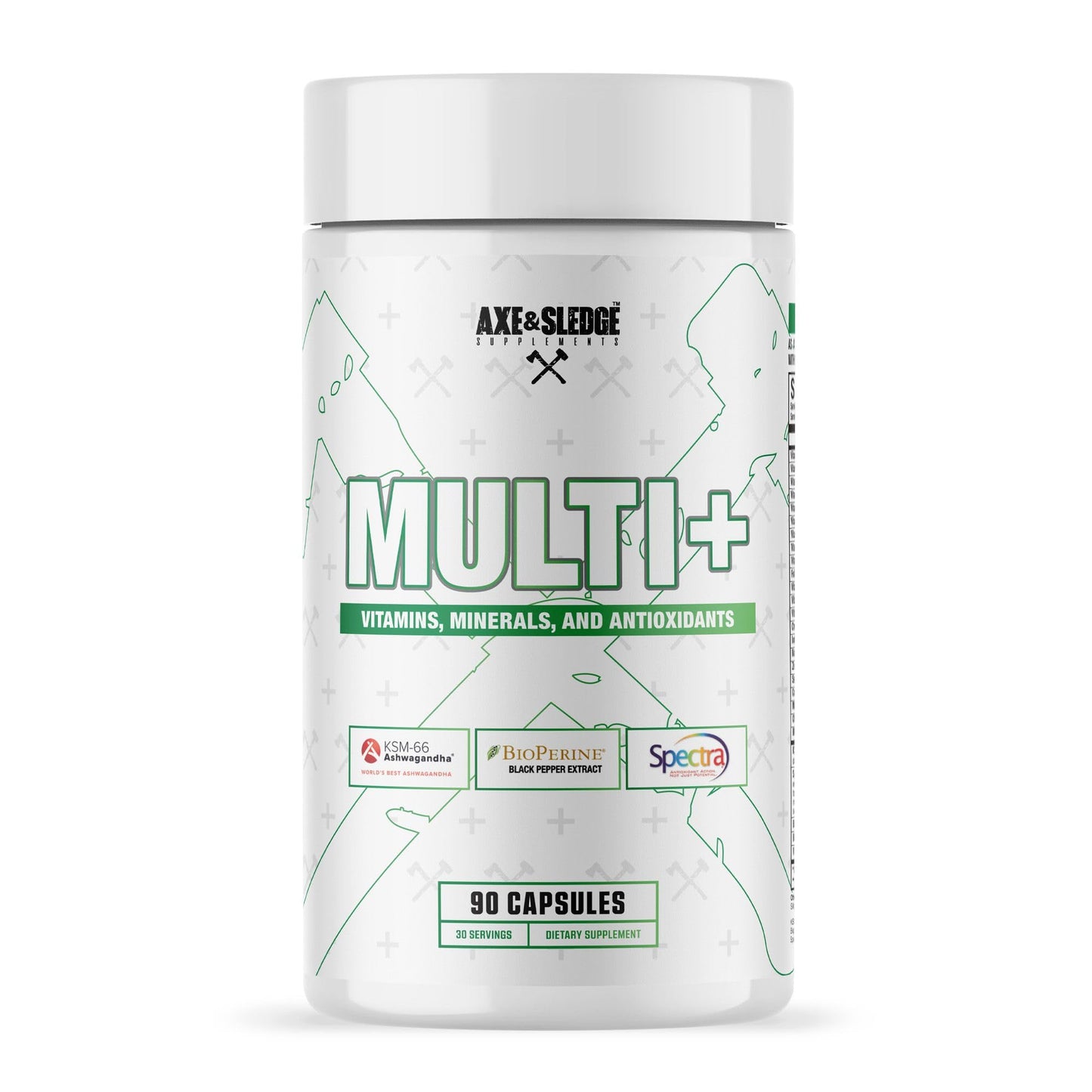 Axe & Sledge Multi Plus Multivitamin – 24 Bioavailable Vitamins, 90 Veggie Capsules