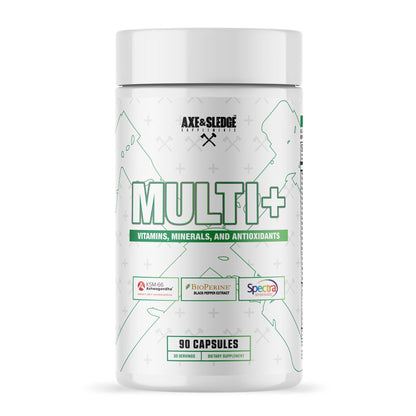 Axe & Sledge Multi Plus Multivitamin – 24 Bioavailable Vitamins, 90 Veggie Capsules