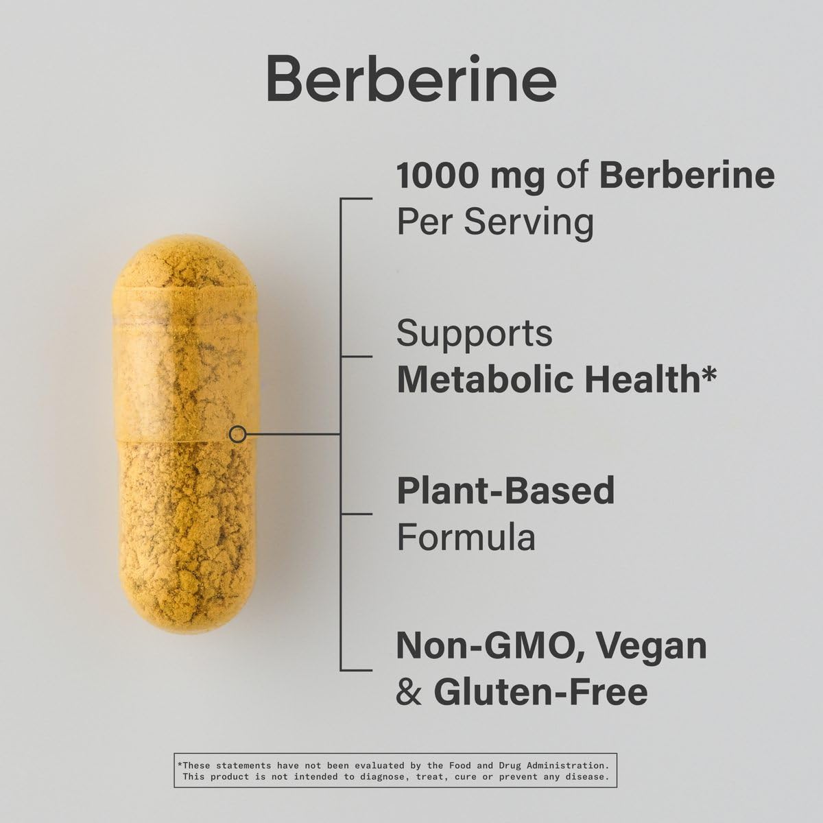 Sports Research Berberine 500 mg - Vegan, Gluten-Free, Non-GMO | 60 Capsules