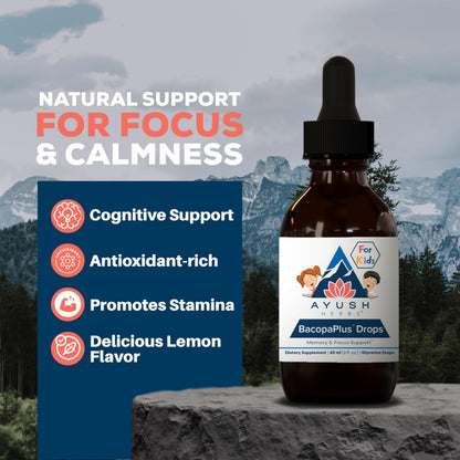 Ayush Herbs BacopaPlus Drops for Kids – Focus & Memory Support
