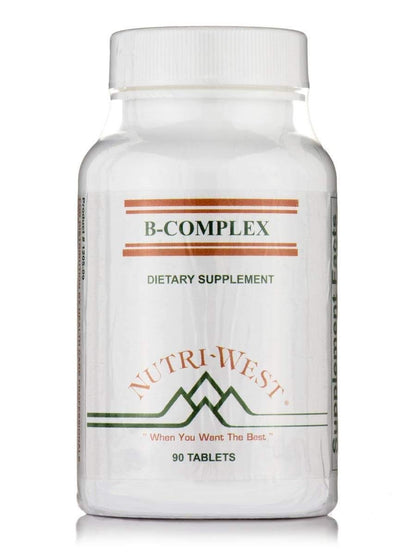 B-Complex - 90 Tablets by Nutri West | Hypoallergenic B-Vitamin Formula