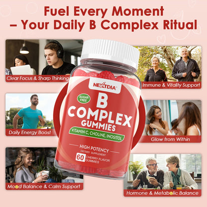 Vitamin B Complex Gummies – Vegan B Vitamins, 2000 mcg Methyl B12