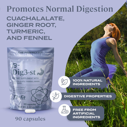 B-FIT Digestive Herbal Supplement – 60 Capsules | Natural Pre-Meal Support