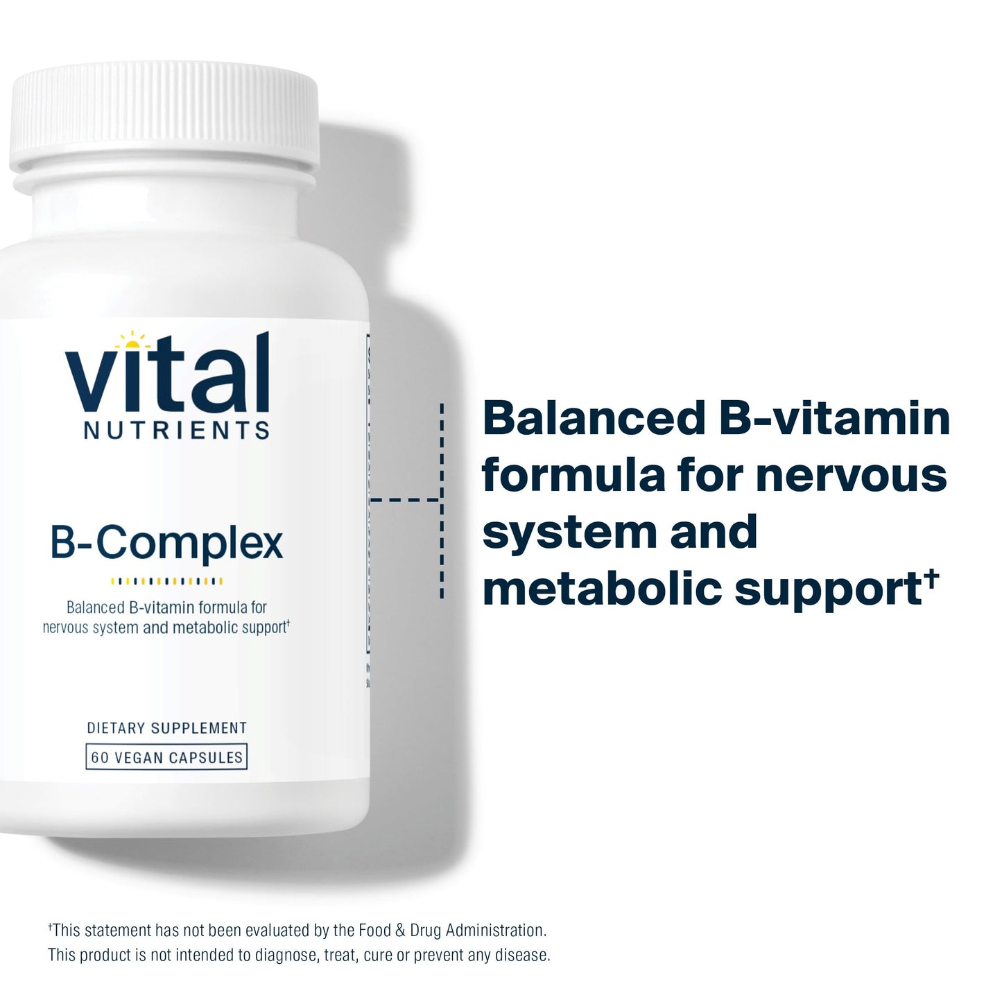 Vital Nutrients Vitamin B-Complex – Vegan Methylated B Vitamins | Energy, Metabolism & Heart Health