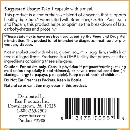 Baar Super Digestive Enzymes - 90 Capsules (Pack of 2)