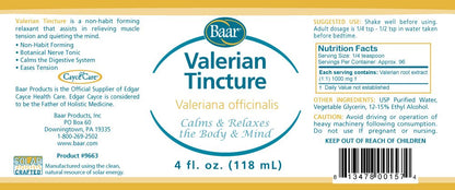 Baar Valerian Tincture – 4 oz (Pack of 2) – Natural Relaxant