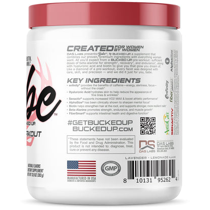 Babe Pre Workout for Women – Lavender Lemonade | 30 Servings, 13.9 oz