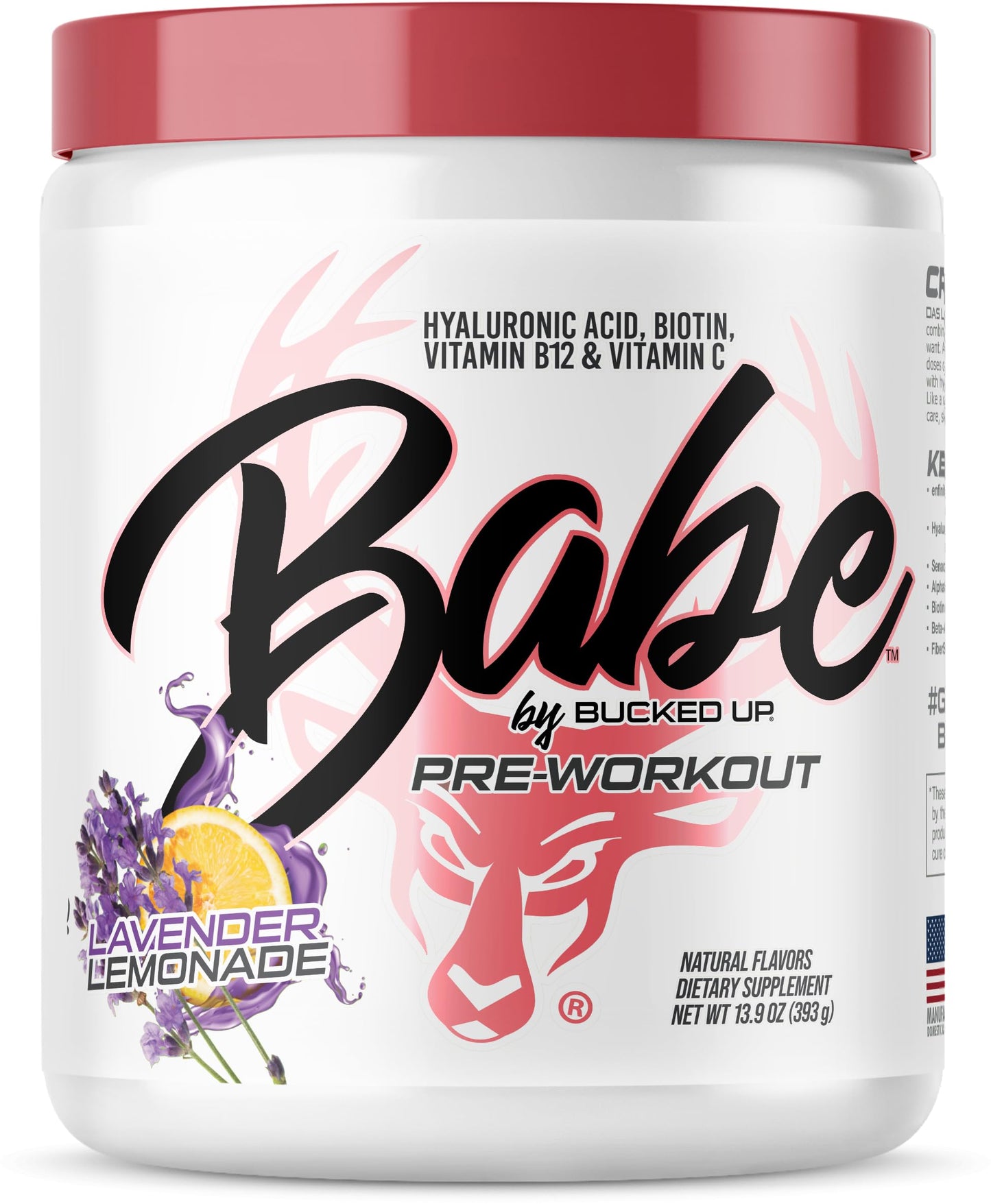 Babe Pre Workout for Women – Lavender Lemonade | 30 Servings, 13.9 oz