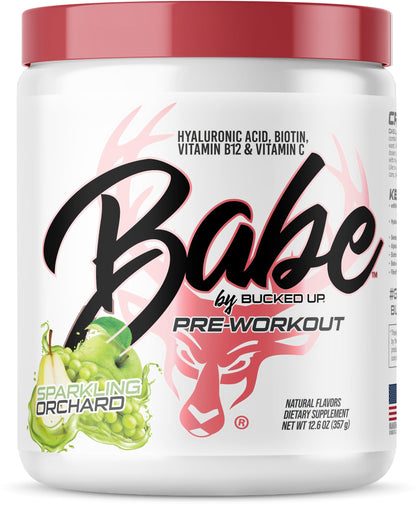 Babe Pre Workout Powder for Women | Sparkling Orchard | 30 Servings | 12.6 oz