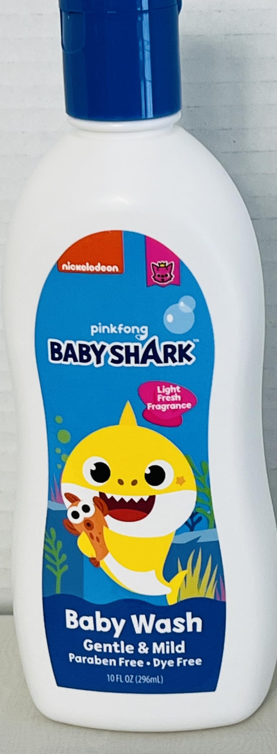 Baby Shark Gentle Baby Wash - Paraben Free, 10 oz | Light Fresh Fragrance