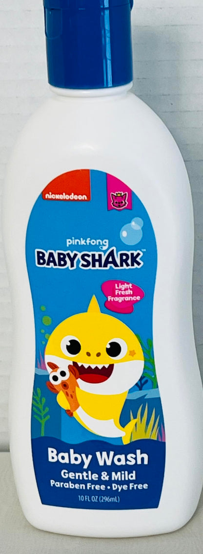 Baby Shark Gentle Baby Wash - Paraben Free, 10 oz | Light Fresh Fragrance