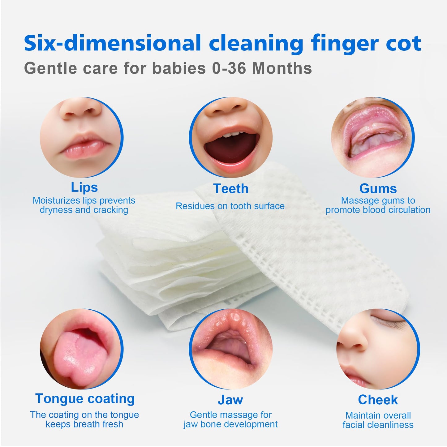 BabyPearl 102PCS Baby Tongue Cleaner – Disposable Newborn Finger Toothbrush for 0-36 Months