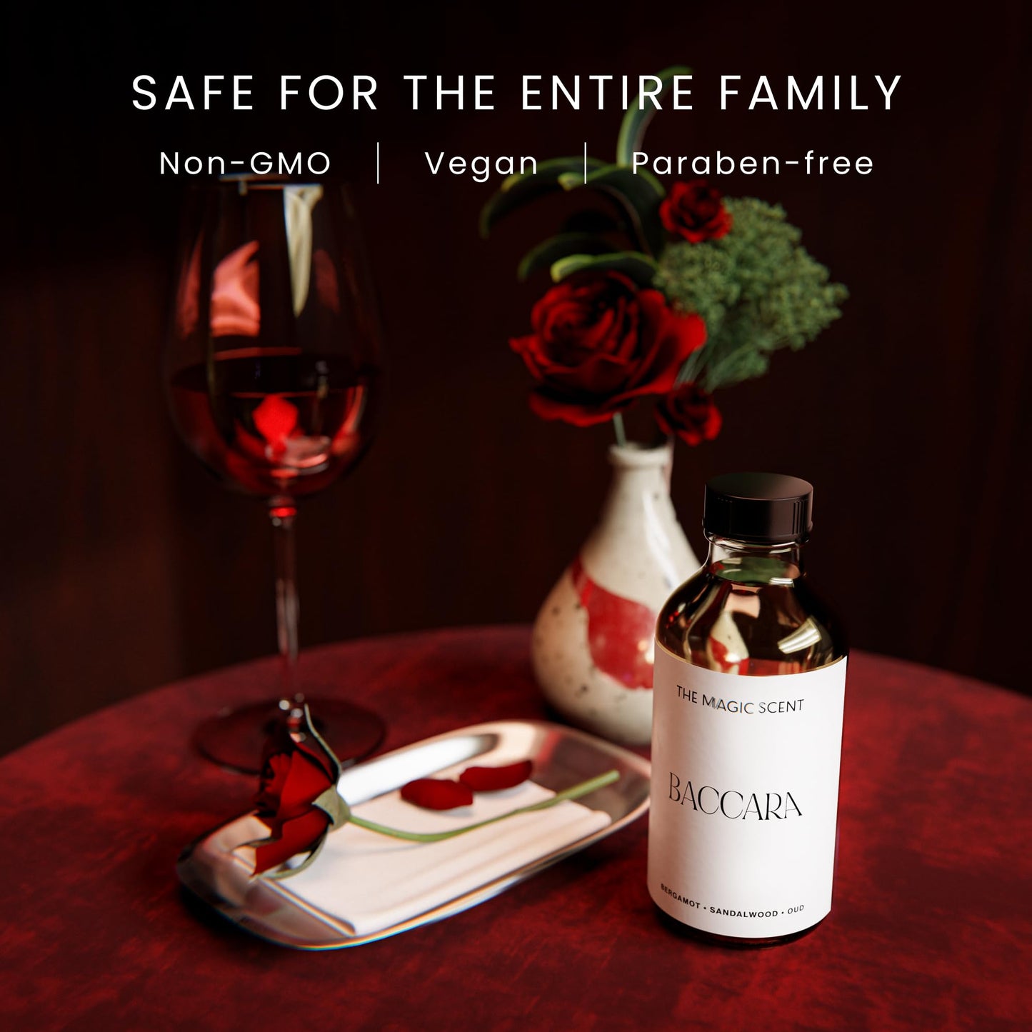 The Magic Scent Baccara Diffuser Oil – Luxury Hotel & Home Scents Inspired by Baccarat Rouge (8.5 fl oz / 250 mL)