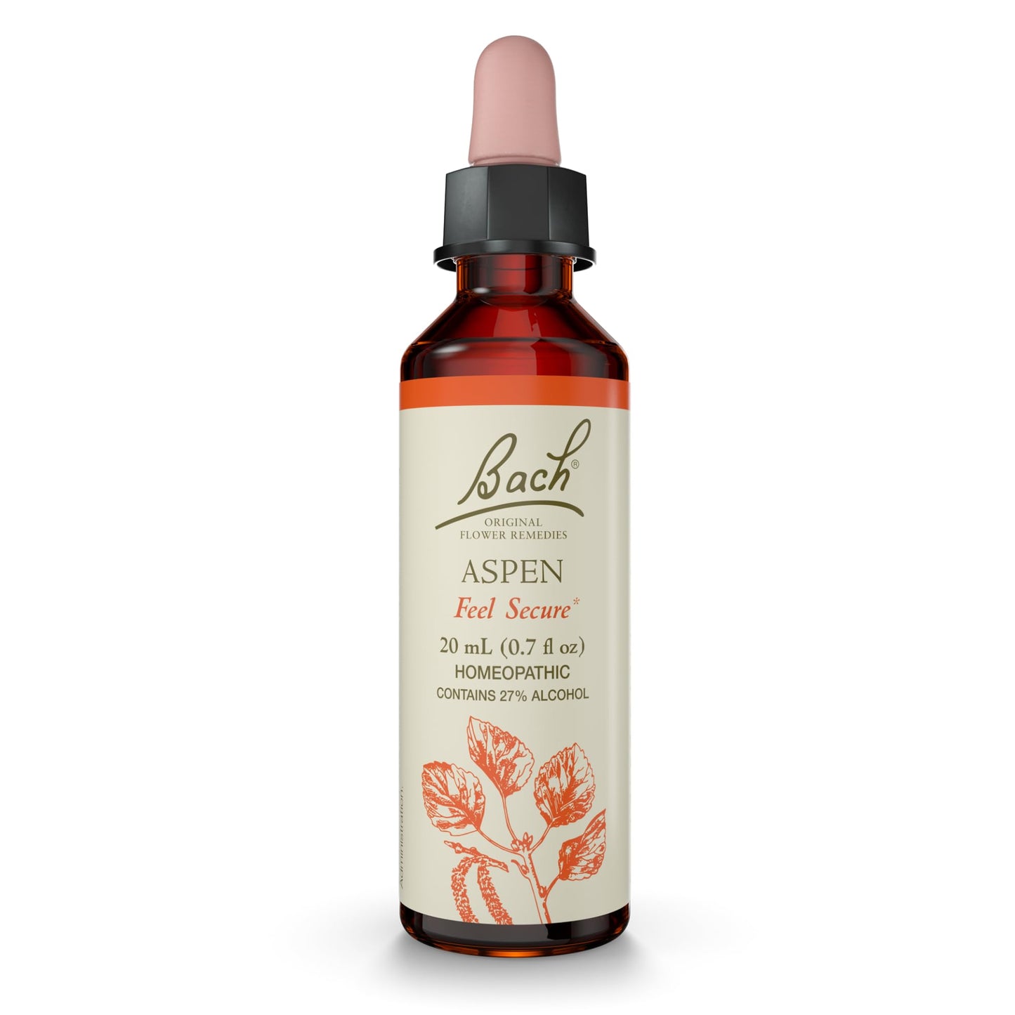 Bach Aspen Flower Remedy – Feel Secure | 20mL Dropper – Vegan, Gluten Free