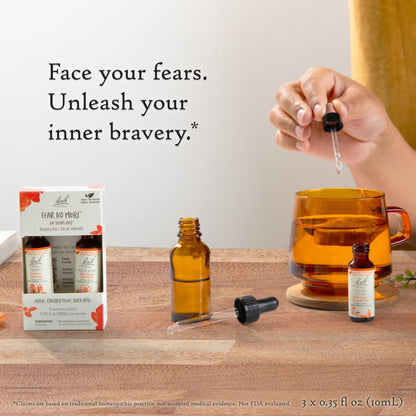 Bach Original Flower Remedies – Fear No More Trio Kit (Non-Alcohol, Vegan) 3 x 10mL