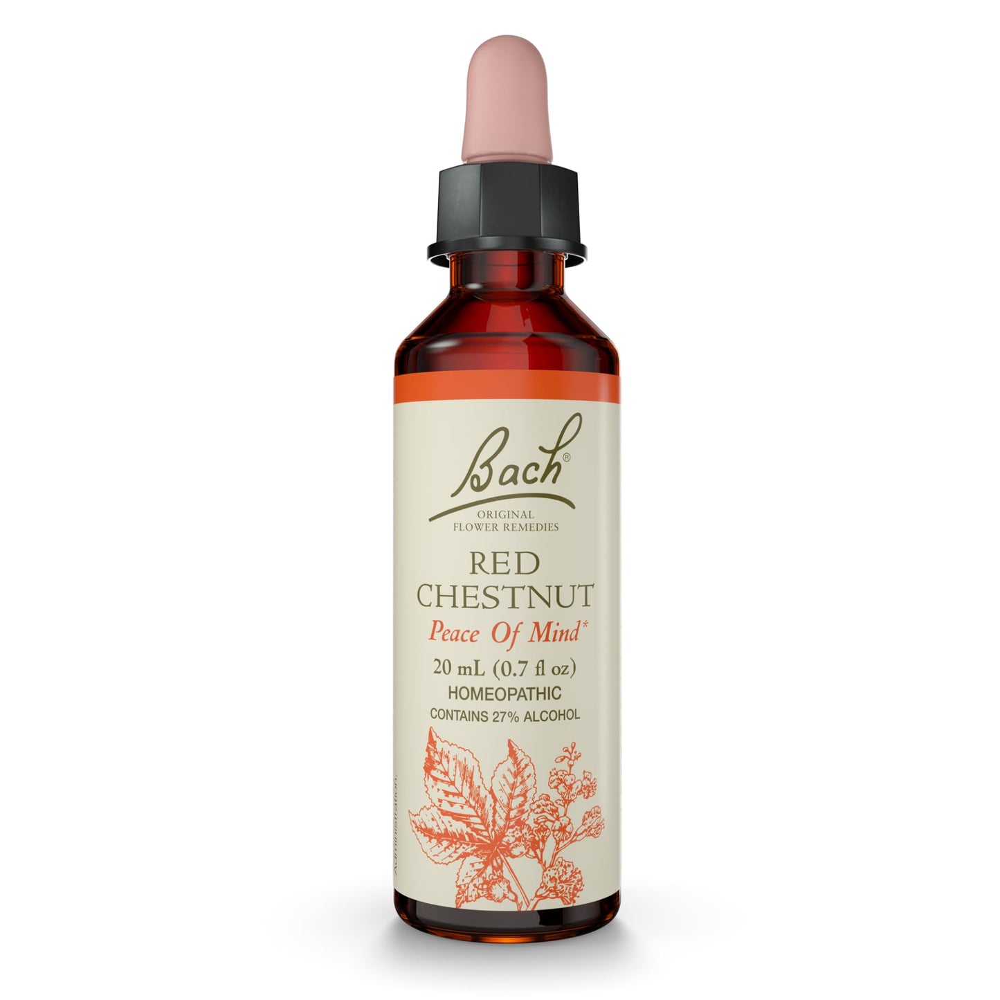 Bach Red Chestnut – Peace of Mind | Natural Homeopathic Flower Remedy (20 mL Dropper)