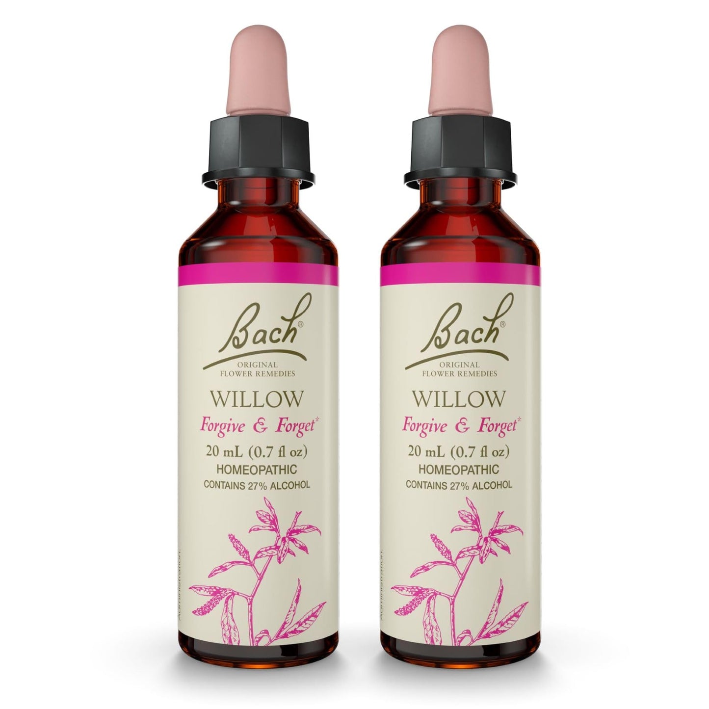 Bach Willow Original Flower Remedies 20mL Dropper – Pack of 2 | Emotional Balance