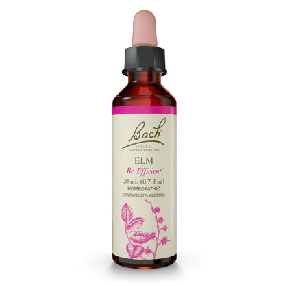 Elm - Be Efficient | Bach Original Flower Remedies for Emotional Balance (20mL Dropper)