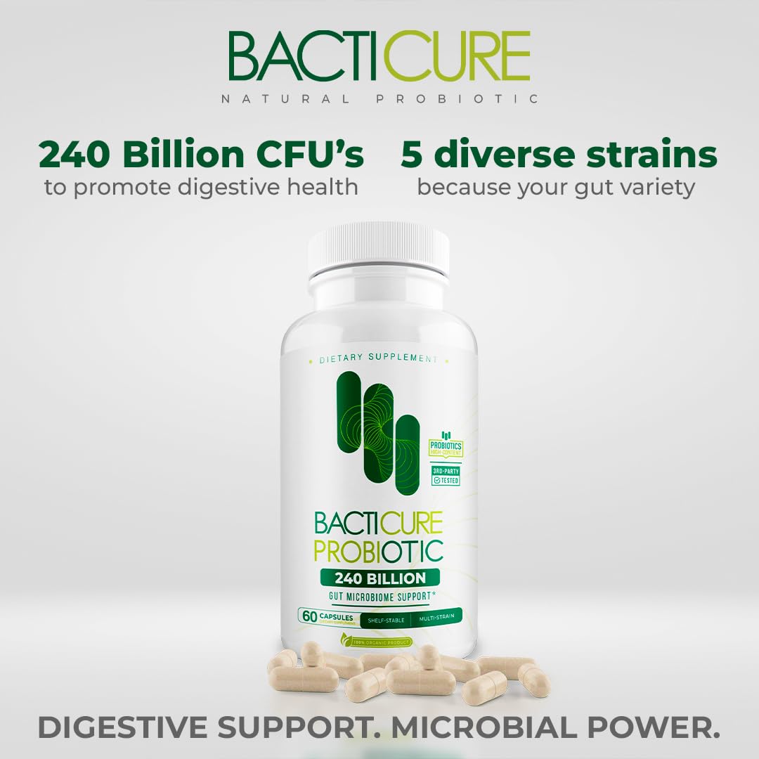 Bacticure Immune Support - 4 Bottles x 60 Capsules, Patented Formula