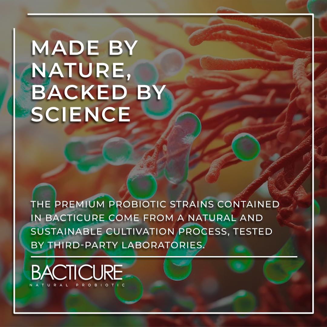 BACTICURE Original Natural Probiotic Capsule – Probiotic Supplement, 60 Count