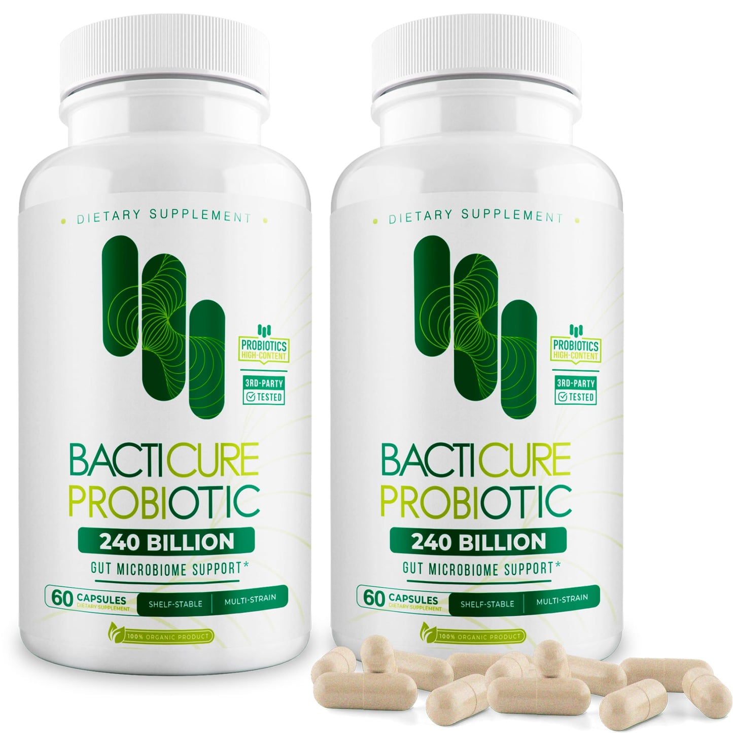 Bacticure Probiotic 120 Capsules | Digestive Health, Women's Wellness & Immune Support