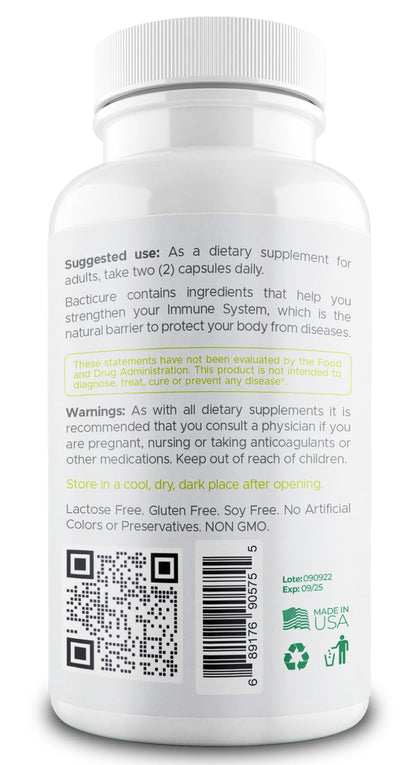 Bacticure Probiotic 180 Capsules | High-CFU Probiotics for Digestive Health, Vaginal Wellness & Immune Support